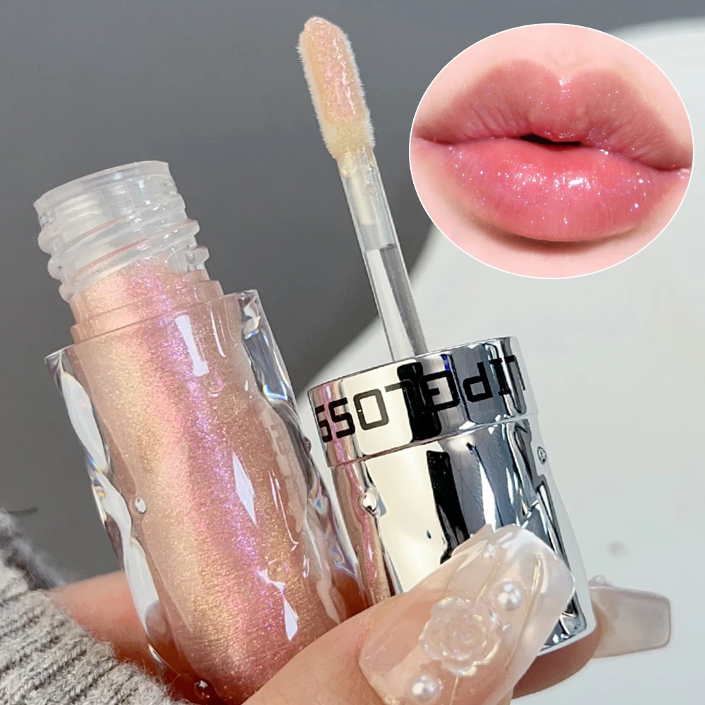Spiegel Parel Lipgloss Sexy Mollige Glitter Kristallen Gelei Rood Nude Vloeibare Lippenstift Waterdicht Hydrateren Lipgloss Koreaanse Cosmetica