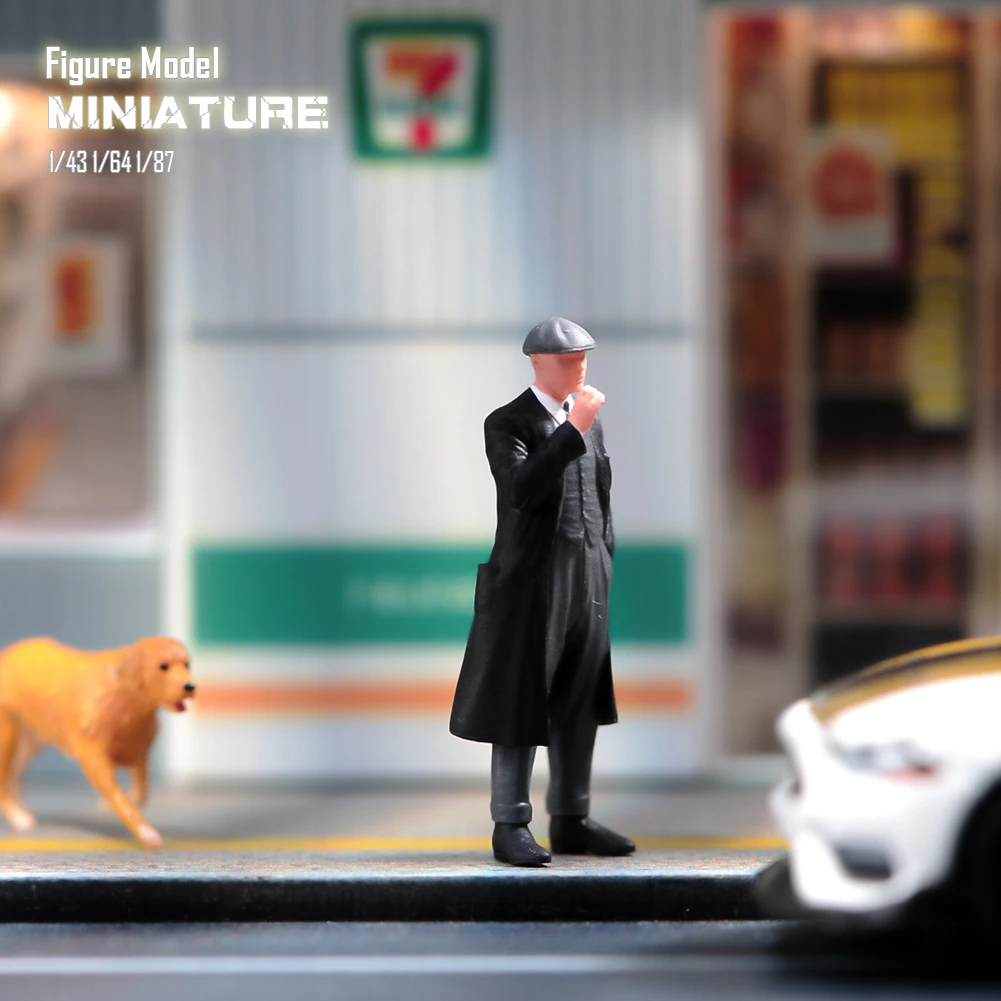 Miniatures Figures 1/87 1/64 1/43 1/24 Smoking Gangster Men 3D Figurine Model Creative Scene Dolls Props For Cars Vehicles Toy - Image 2