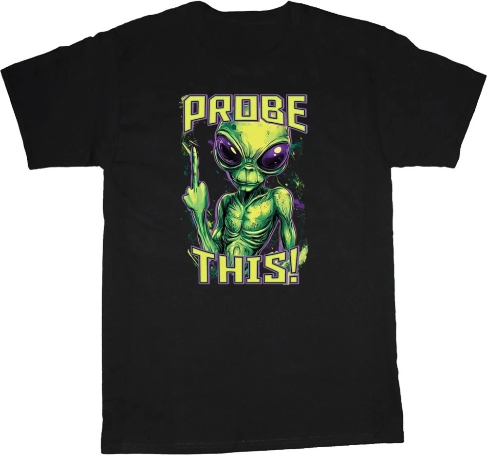 Funny Rude Offensive Shirts Inappropriate Alien Funny Sayings Mens Graphic Tees Short Sleeve Men's T-shirts for All-Season