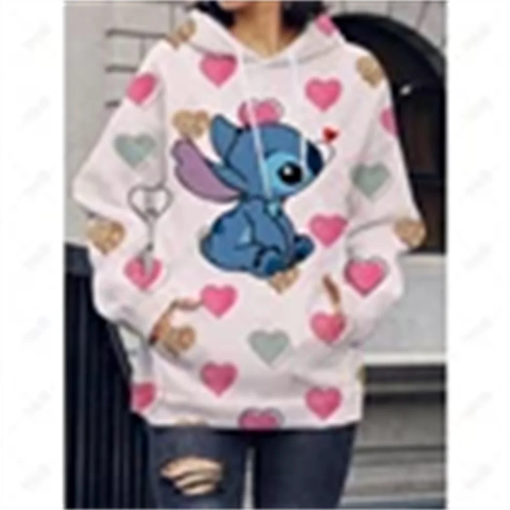 

Women's Disney Dumbo Cartoon 3D Print Loose Hoodie, Long Pocket Dress, Casual Autumn Hoodie, New, 2024