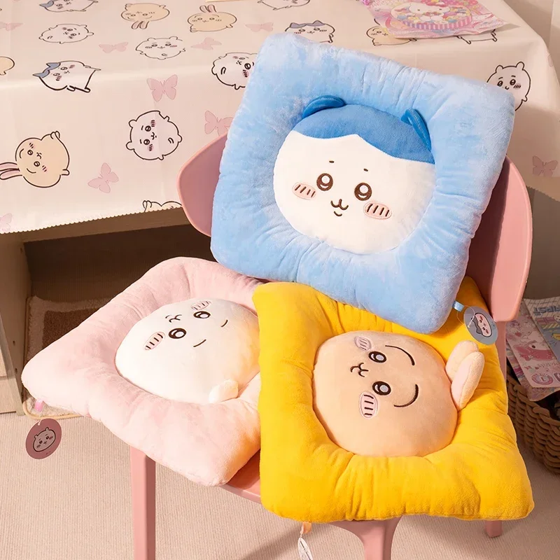 Chiikawa Cartoon Plush Seat Cushion Usagi Hachiware Stuffed Anime Flower Sitting Cushion Back Cushion Chair Sofa Bed Decor Gifts