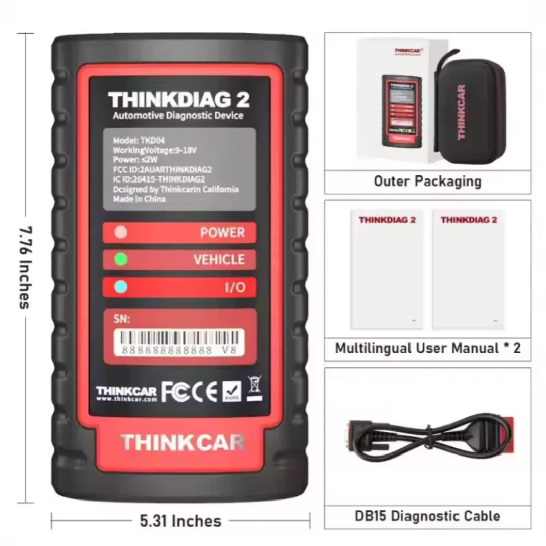 Thinkdiag2 مع Diagzone تفعيل الاشتراك جميع أداة تشخيص النظام تدعم بروتوكولات CAN FD Thinkcar Thinkdiag2 لـ DZ
