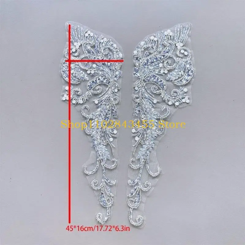 49MC 2lots Sewing Sequins Embroidered Patches Cosplay Party Decorative Appliques