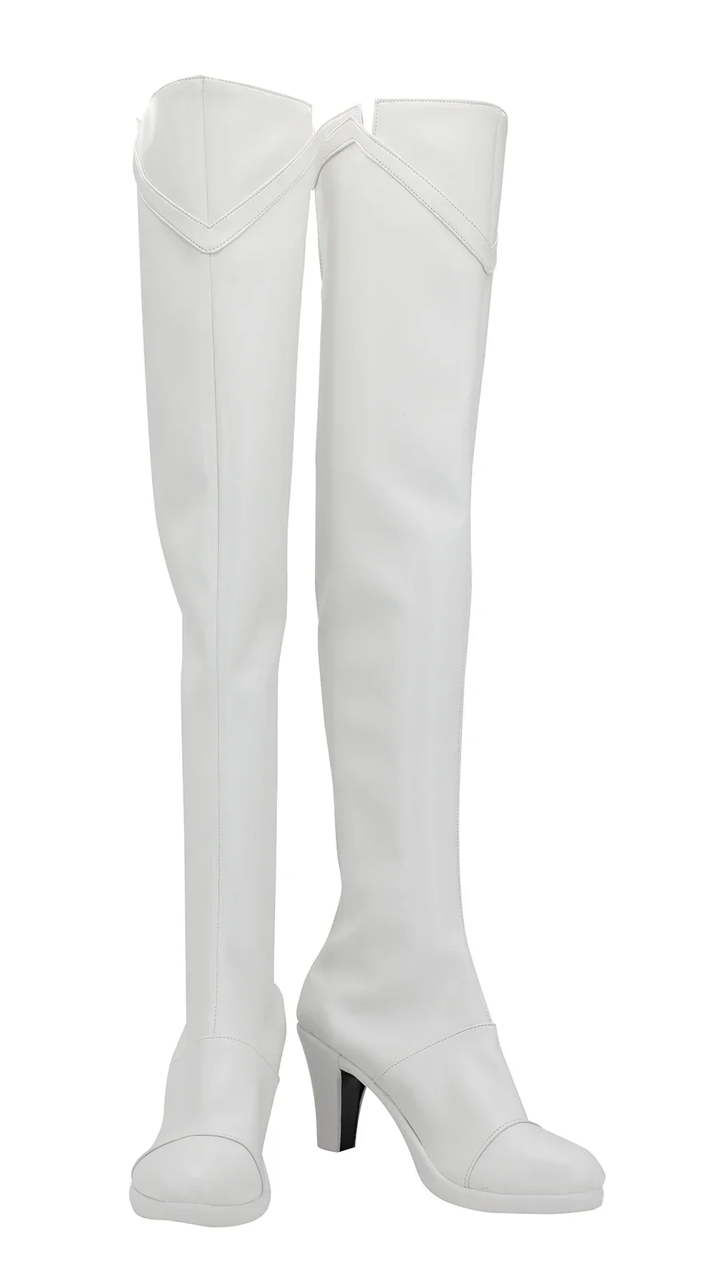 Buty Arknights Frost Nova Cosplay - Białe buty na wysokim obcasie, idealne na imprezę Halloween