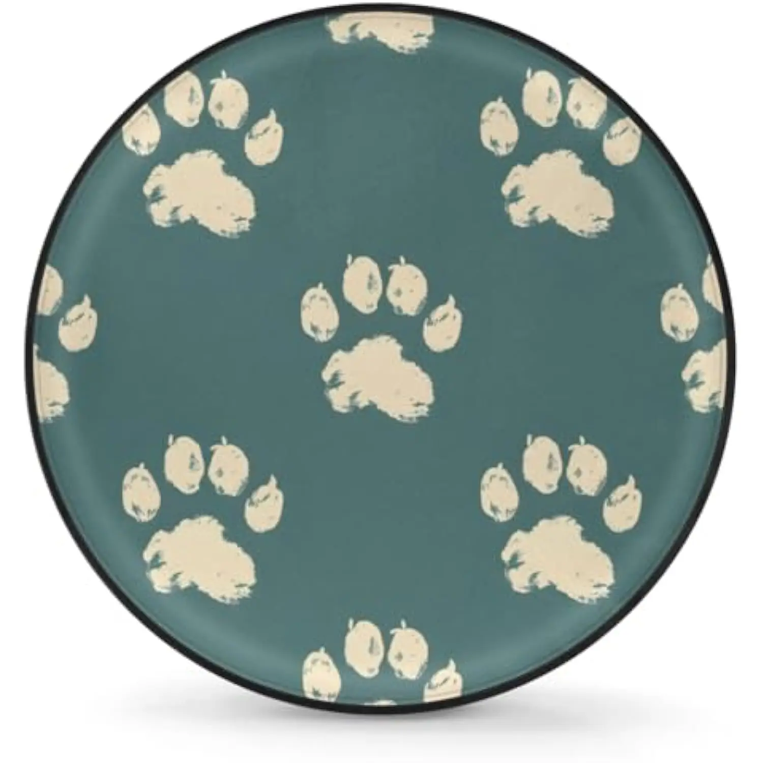 

Paw Print Spare Tire Cover Teal Green Durable RV Trailer Camper Truck Wheel Protector