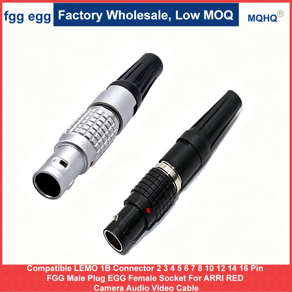 Compatible LEMO 1B Connector 2 3 4 5 6 7 8 10 12 14 16 Pin FGG Male Plug EGG Female Socket For ARRI RED Camera Audio Video Cable
