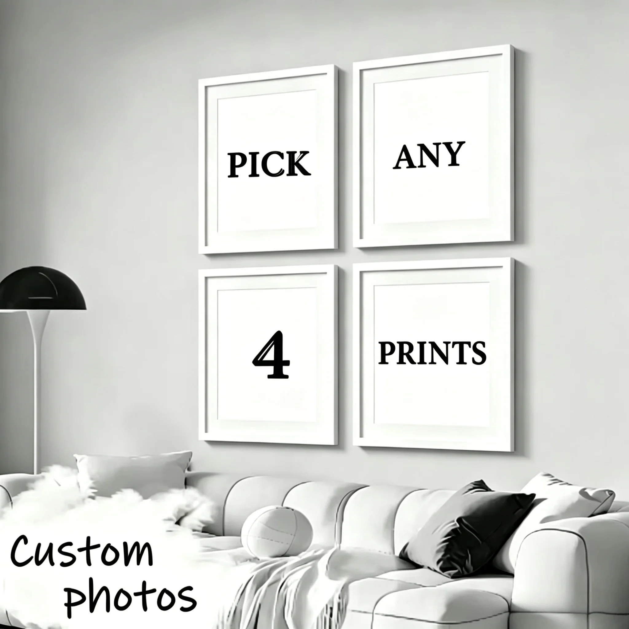 Home Decor Aesthetic Pinterest - 4-teiliges Set Individueller Leinwanddruck Personalisierte Foto-Drucke