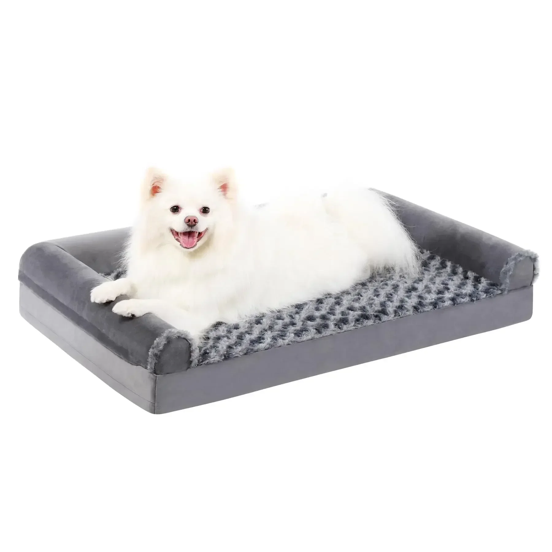 Removable and Washable U-shaped Pet Sofa Rose Velvet Cat Kennel Sponge Autumn and Winter Dog Pad Medium Dog Warm Dog