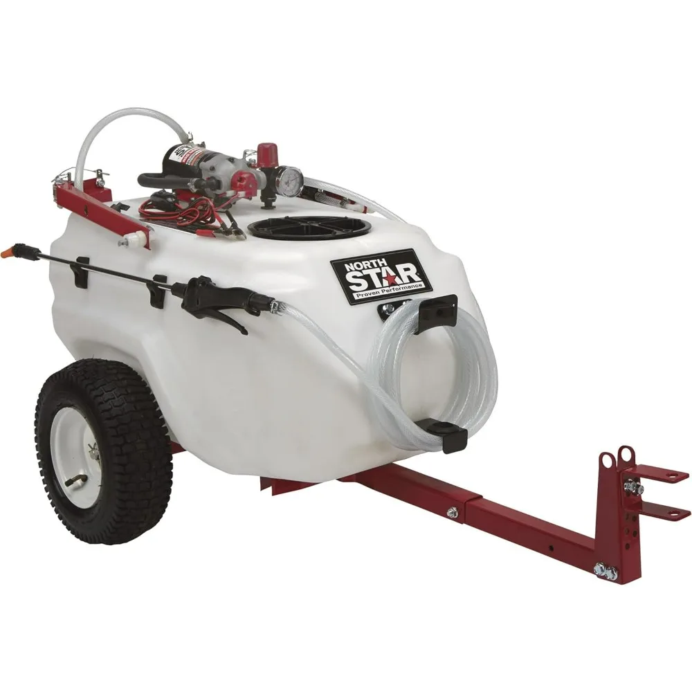 

Tow-Behind Trailer Boom Broadcast and Spot Sprayer - 21-Gallon Capacity, 2.2 GPM, 12 Volt DC, Sprayers