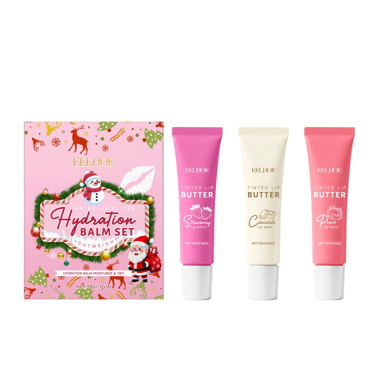 Getöntes Lippenbalsam-Set – feuchtigkeitsspendend und aufpolsternd, sorgt für vollere Lippen, nährt sanft die Lippenhaut und das Lippenpflegeset