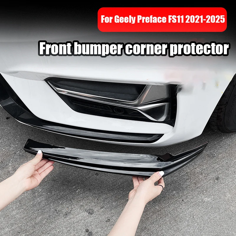 

Для Geely Preface FS11 2021 2022 2023 2024 2025 Клейкая установка из материала ABS для угла переднего бампера автомобиля
