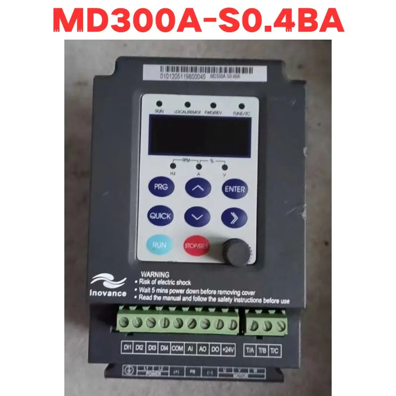 Second-hand MD300A-S0.4BA MD300A S0.4BA Inverter Tested OK