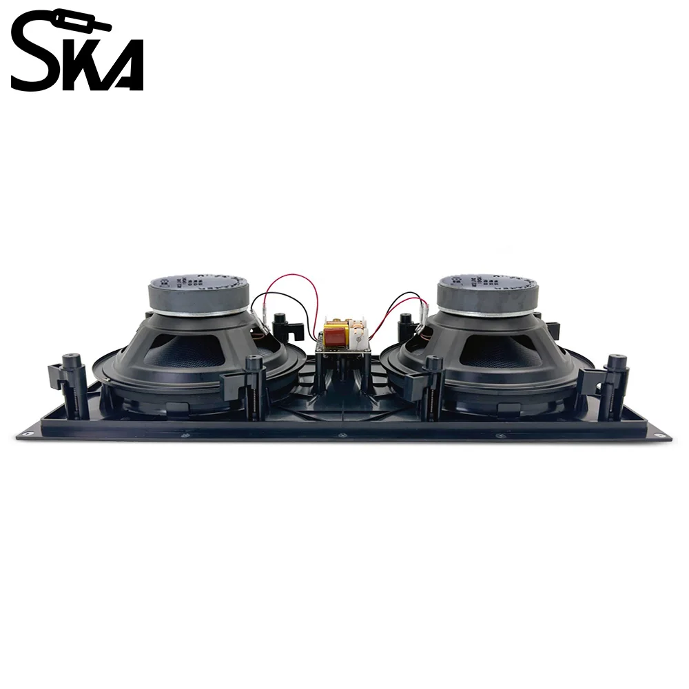 8 ′′ * 2 fibra de vidro 200 W grande potência wooferTwo-way na parede Retângulo Alto-falante público para endereço público Música de fundo