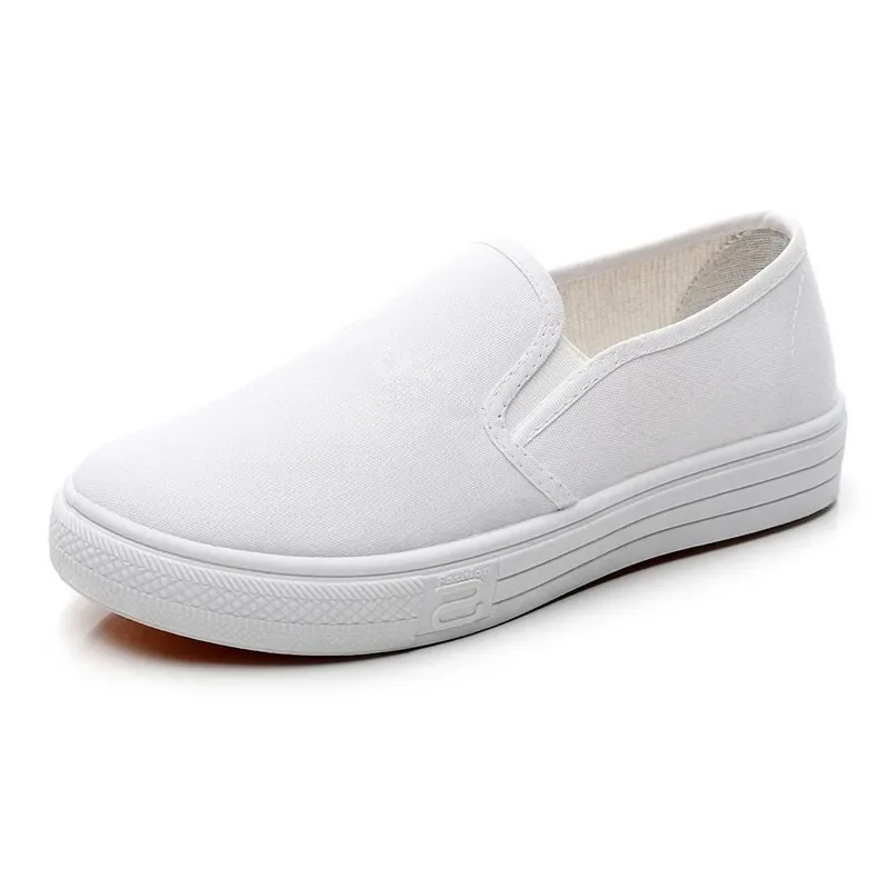 Nurse Shoes Women White Flat Non Slip Casual Shoes Light and Comfortable Beauty Shoes Small White Shoes Old Beijing Cloth Shoes