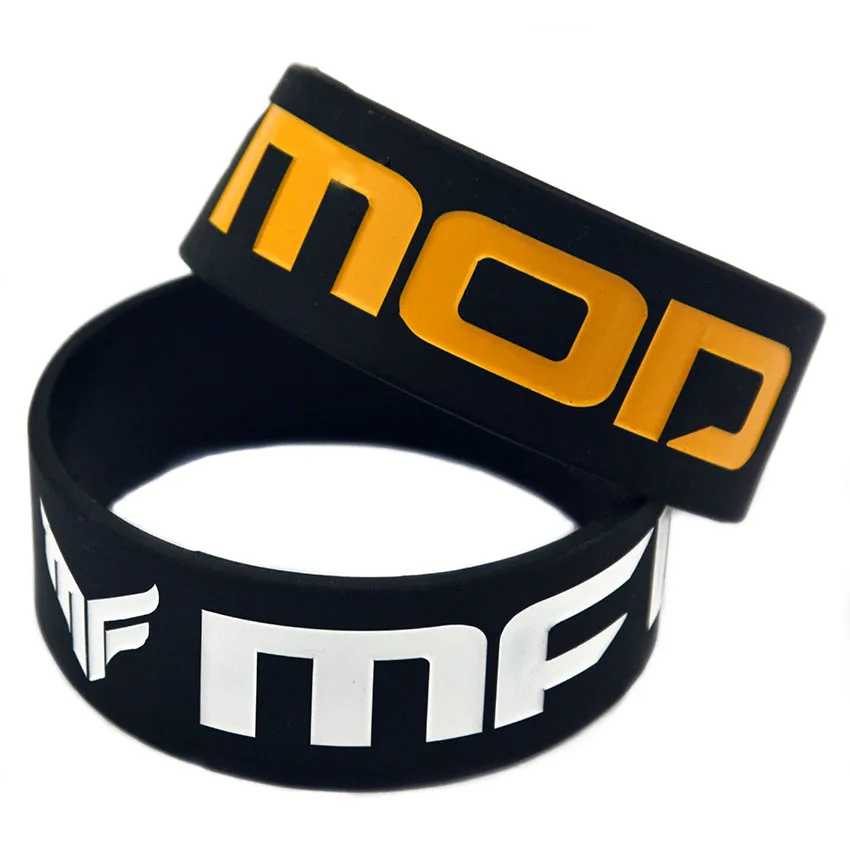 Individuelles Logo Silikon-Armband Ein Zoll Breites Armband Umweltfreundliches Ungiftiges Gummi-Armreif – Detail 7