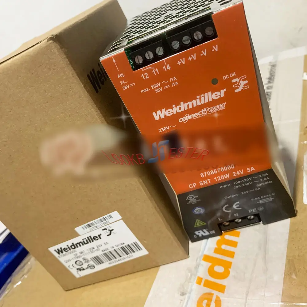 

Новый блок питания Weidmuller 8708670000 CP SNT 120 Вт 24 В 5 А, 1 шт.