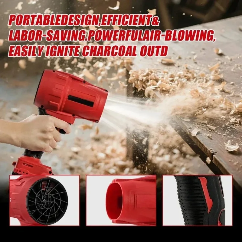 

Brushless Electric Air Blower 30000RPM Turbo Fan Cordless Handheld Leaf Blower Dust Blowing Tool for Milwaukee 18V Battery Pin