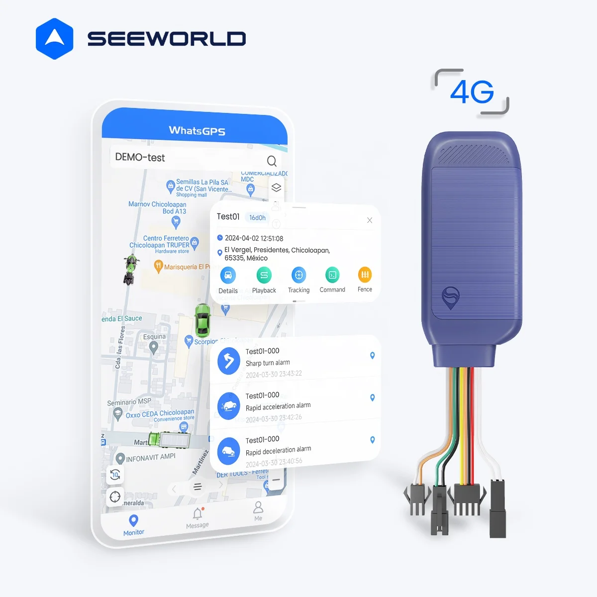 SEEWORLD R31L 4G GPS трекер Поддержка местоположения автомобиля SOS сигнализация и датчик освещенности