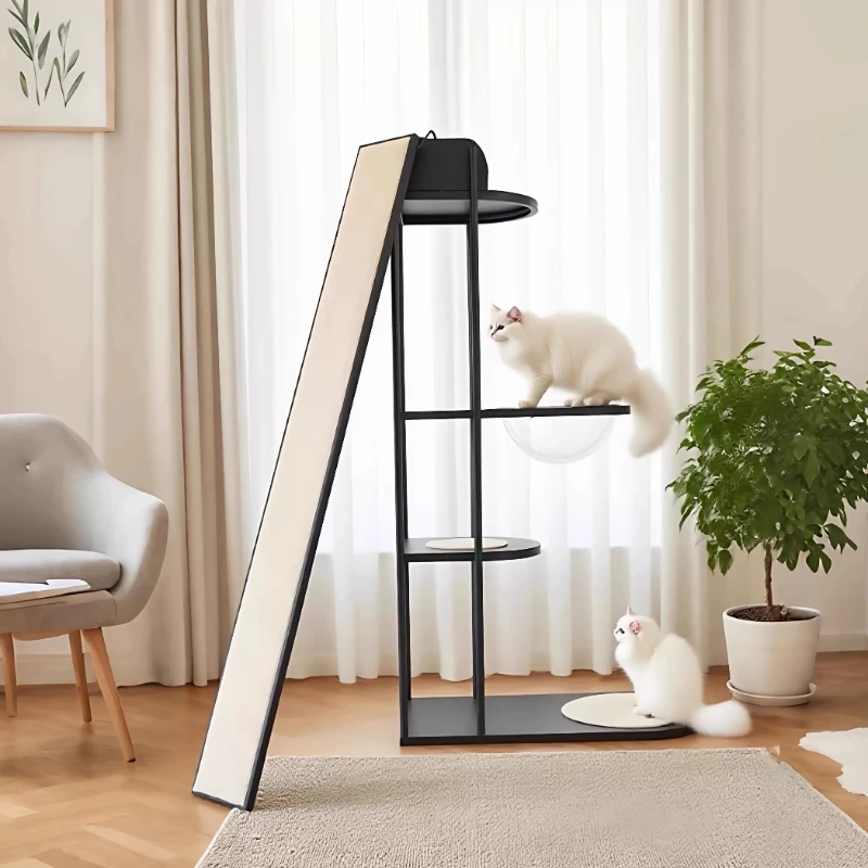 Minimalist style cat climbing frame, living room, household does not occupy a cat's nest, cat tree, integrated four-season