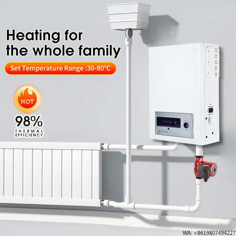 8-24KW 380V Wall Hung Boiler New High Pressure Vertical Water Tube for Industrial Use Radiator Heating Hot Water Output