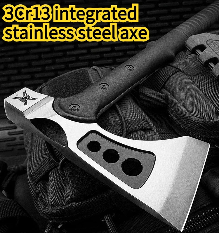 40CM Multi Purpose Defensive Tactical Axe Outdoor Portable Woodcutting and Firefighting Breaking Tool