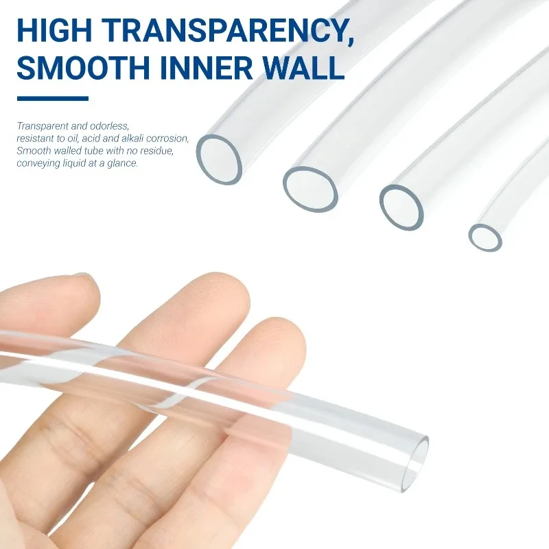 2-30M Transparent PVC Hoses Water Pump Tube  ID3 5 6 7 8 9 10 12mm Clear Plastic Plumbing Pipe Car Washing Garden Watering Tube