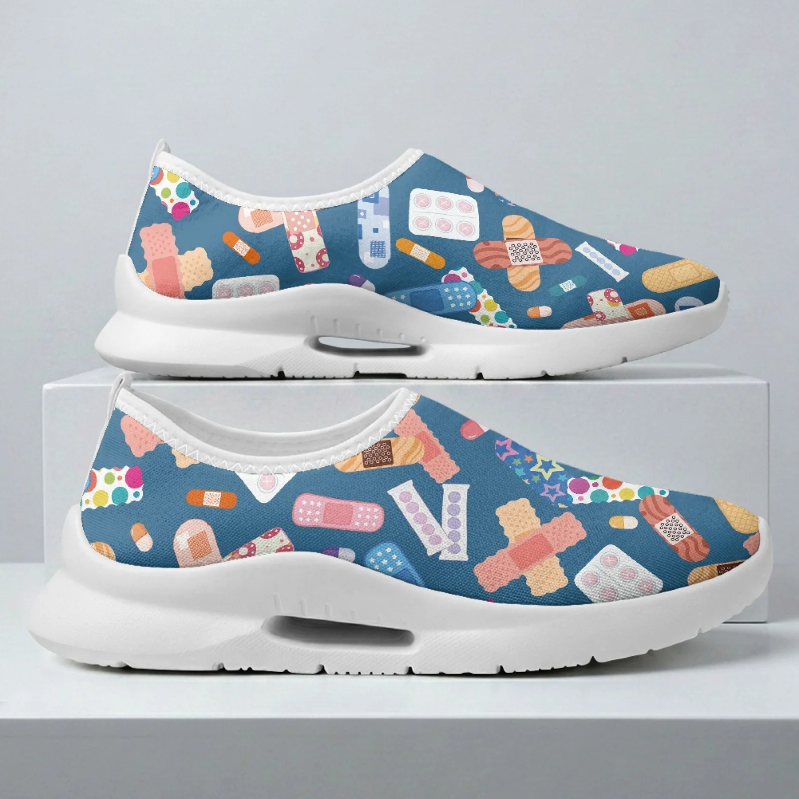 XIXIRIMIDO Women's Slip-on Wide-toed Shoe Nurse Shoes Men's Sneakers and Casual Shoes Zapatillas de Mujer Soft Sport Healthcare view 3