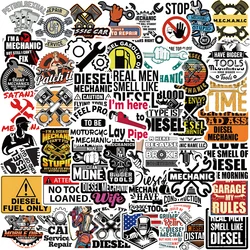 50PCS Diesel Mechanic Stickers Photocard Gift Art Picture Cartoon Laptop Luggage Skateboard Community Decoration Reward Sticker