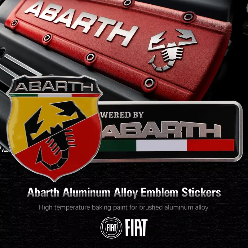 ملصق شعار معدني للسيارة ملحقات تزيين صندوق السيارة لـ FR Punto Ducato Fiat Abarth 500 Tipo Stilo Palio Bravo Pondo #3
