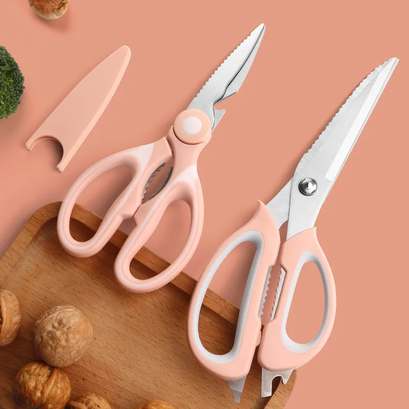 

Multifunction Kitchen Scissors Magnetic Knife Seat Removable Stainless Steel Scissors for Fish Chicken Shears Cooking New