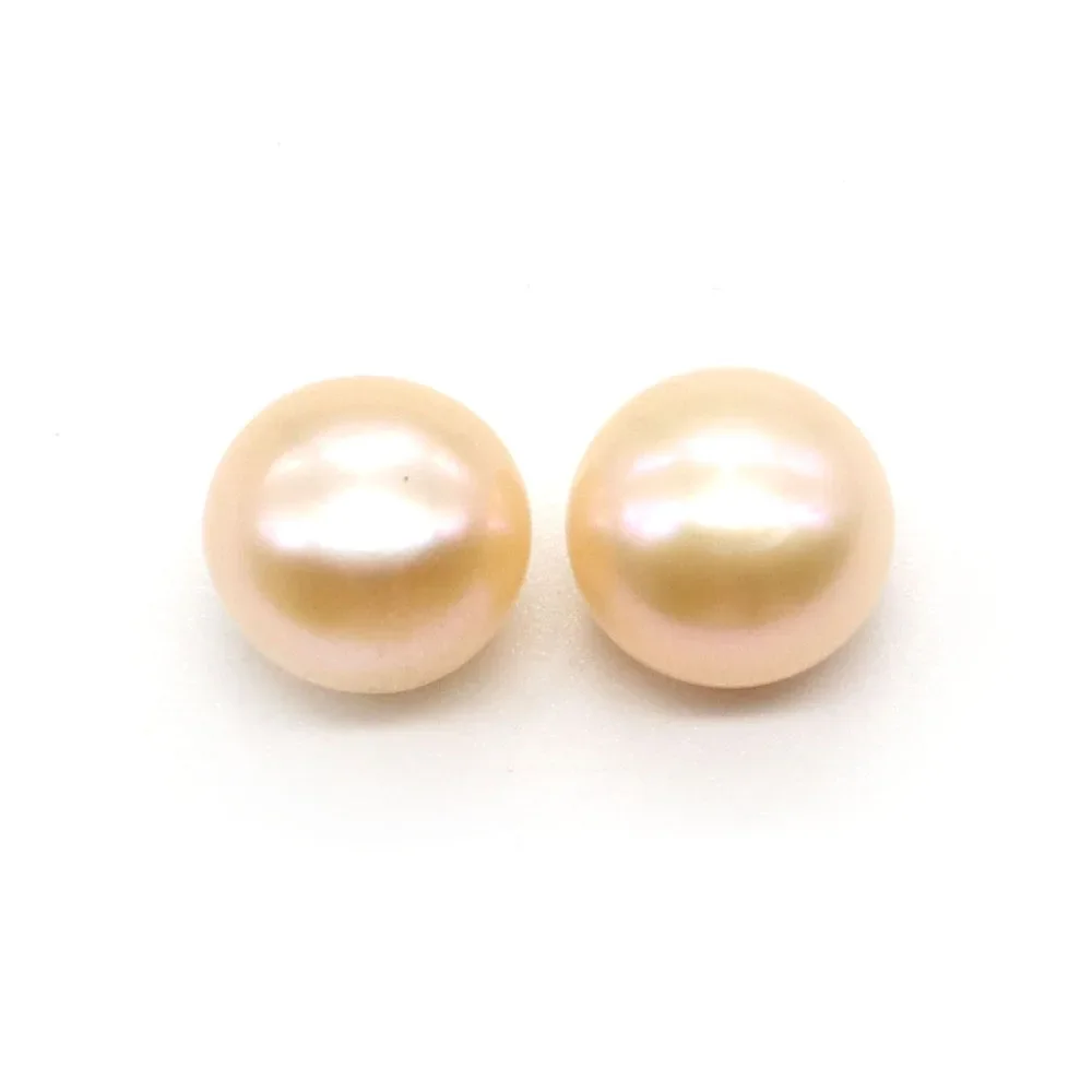 AA Natural Freshwater Pearls A Pair of Steamed Bun Bead Earrings Classic Elegant Fashion Ladies DIY Jewelry Accessories 2-13mm