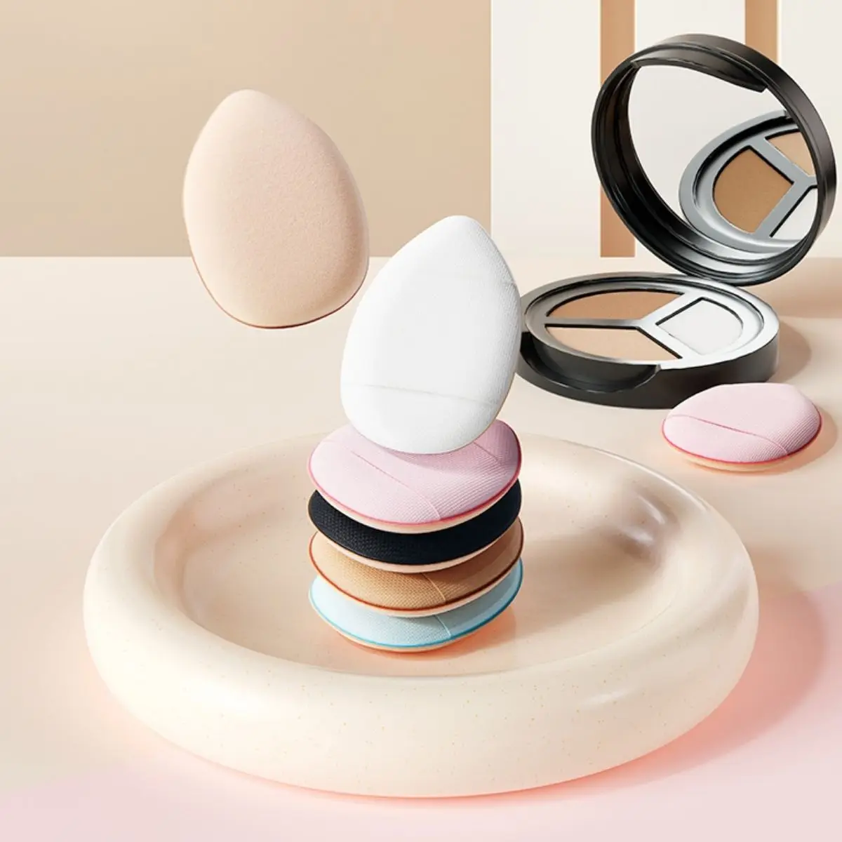 5Pcs 핑거 퍼프 미니 메이크업 퍼프 파운데이션 컨실러 아이섀도우 뷰티 메이크업 도구에 적합