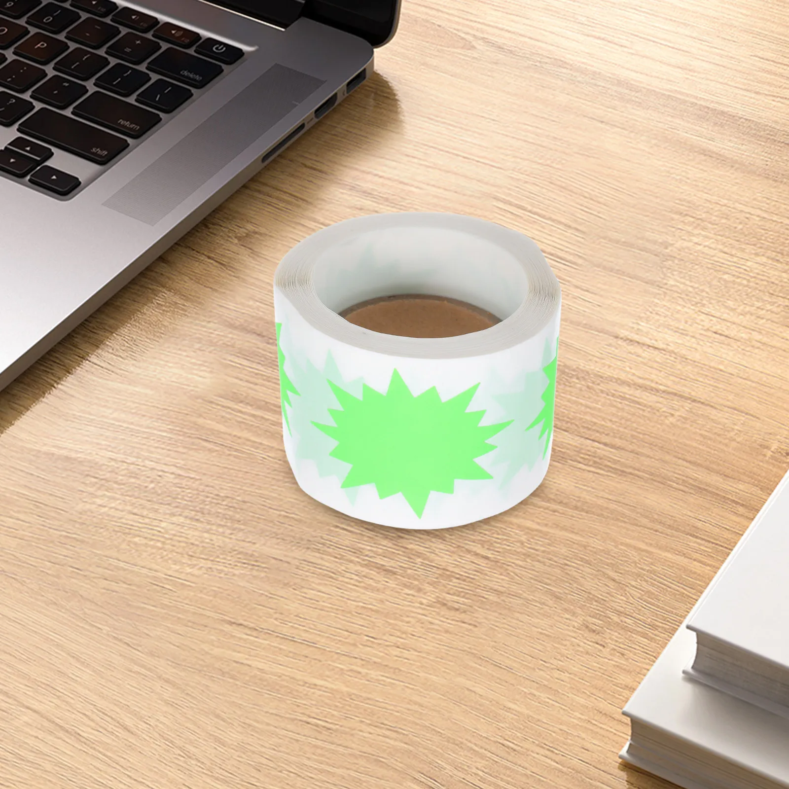 

200Pcs Price Labels Fluorescent Burst Stickers Bright Green for Retail Yard Garage Sale Price Tags Poster Board Signs