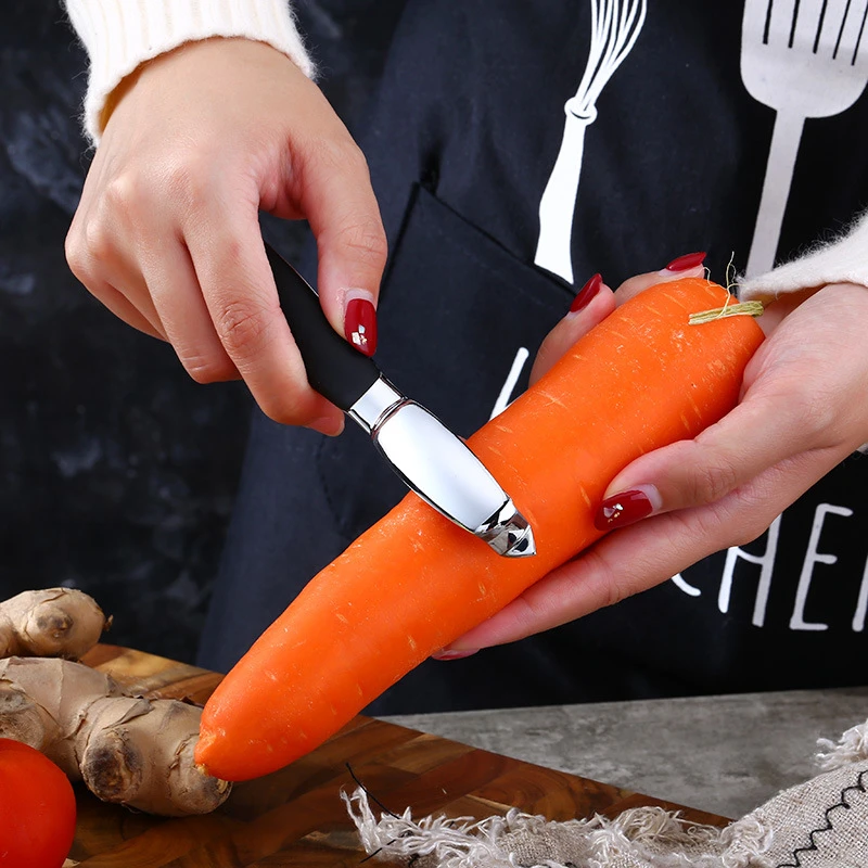 Zinc Alloy Carrot Peeler Non-slip Handle Fruit Planer Manual Apple Paring Knife Potato Sprout Remover Household Vegetable Tools