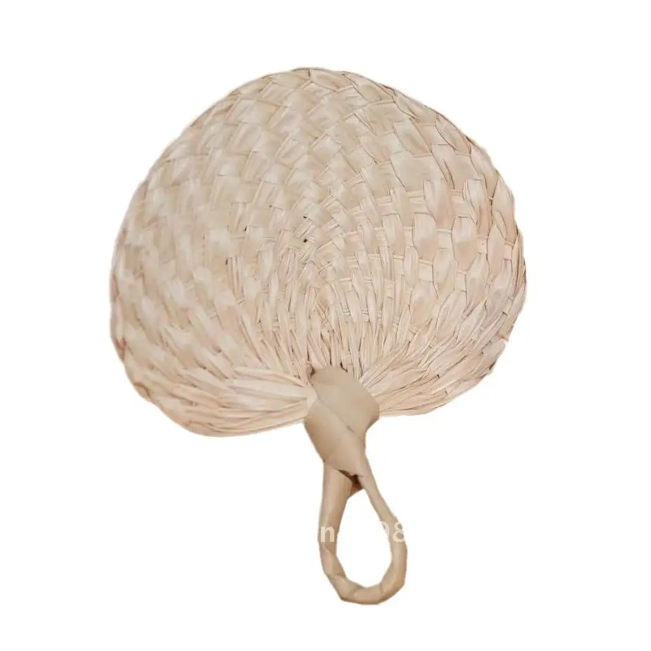 

Chinoiserie Retro Straw Small Cattail Fan Handmade Modern Chinese Style Car Hanging Decorative Floral Packaging Material