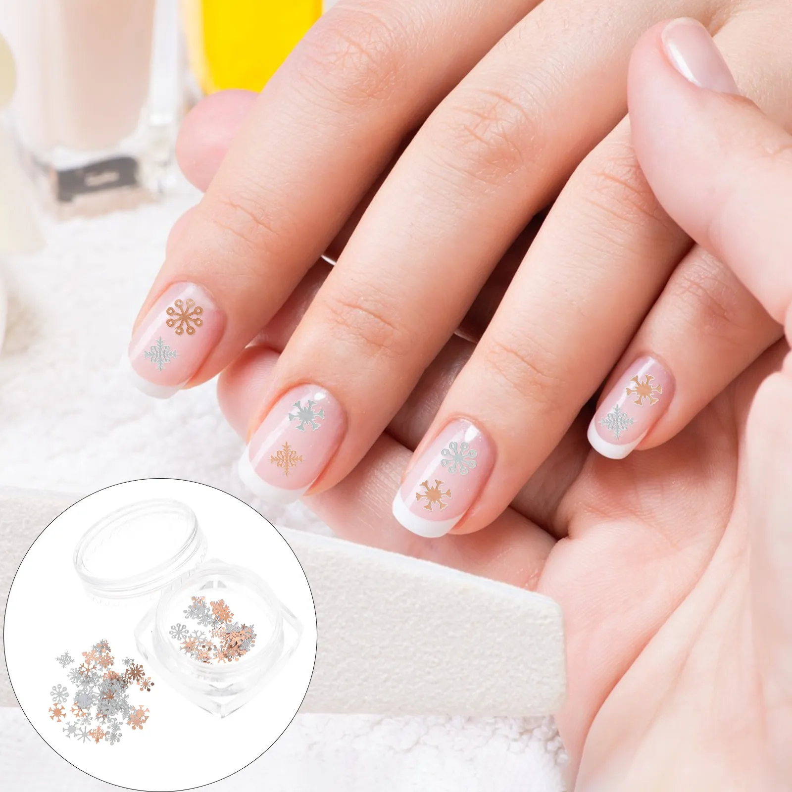 

2 Boxes Nail Confetti Glitter Snowflake Sequins Flakes for Nail Art Makeup Craft Embellishment Manicure Shining Flakes Phone