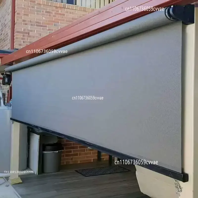 Custom-made Sunroad  Electric Zip Screen PVC Roller Blinds Motorized Outdoor Patio Sun Shading External Rolling Outdoor Blinds