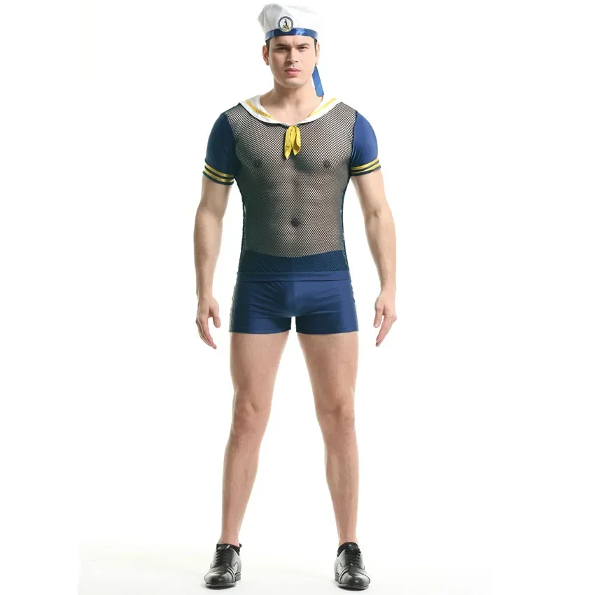 Set Lingerie Imam Angkatan Laut Pelaut Permainan Peran Seksi Seragam Setan Rave Pria