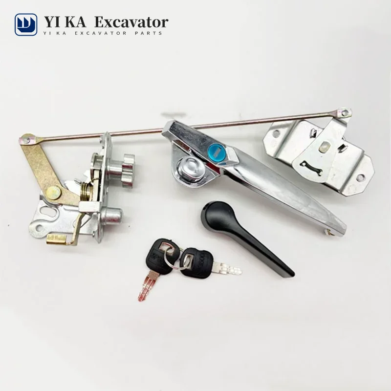 

For excavator Door lock accessories CAT E200B E70B E120B bridge Car lock assembly Lock block Inside and outside Hold hands