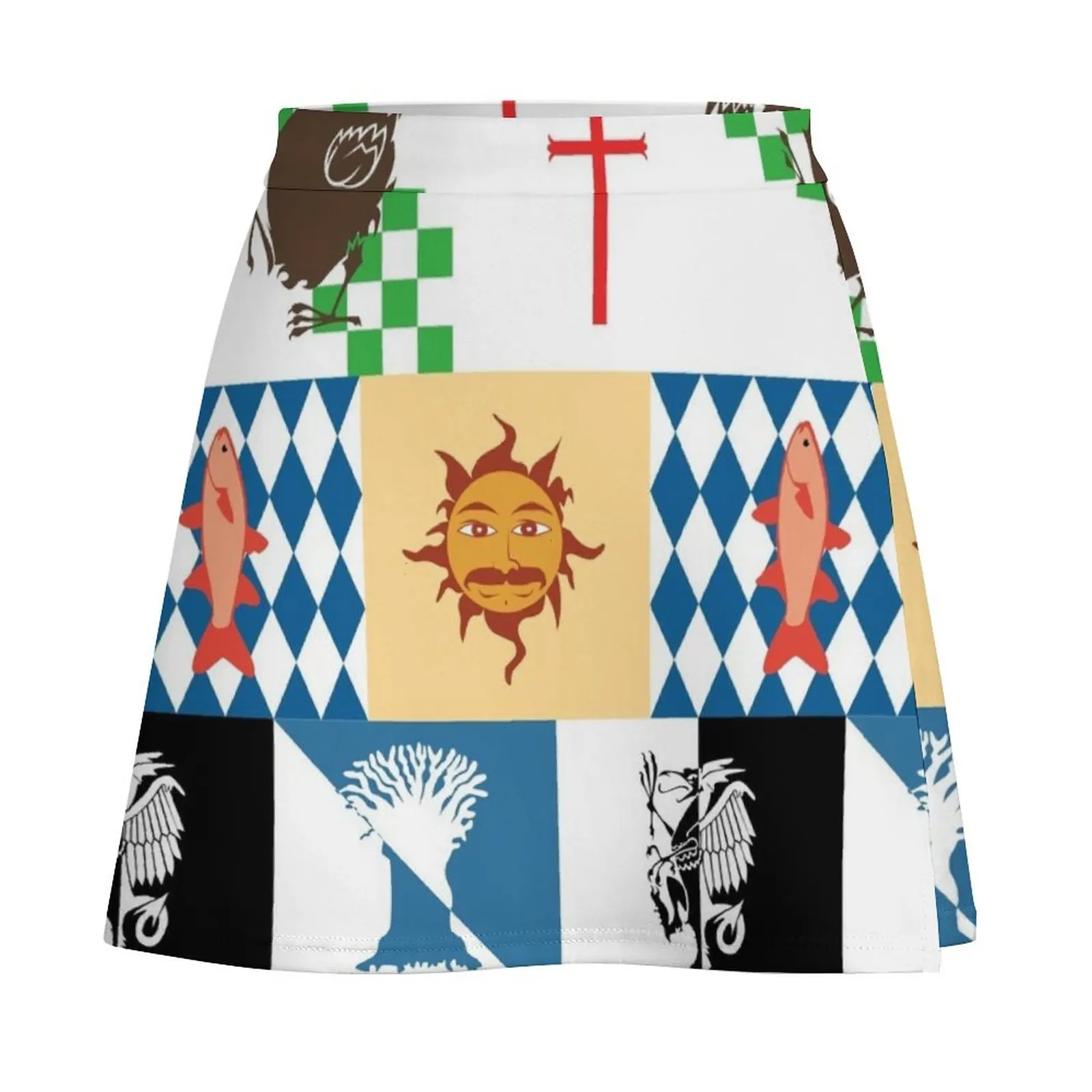 Knights from the Round Holy Grail Tabel Mini Skirt Skirt satin girls skirt korean ladies summer Mini