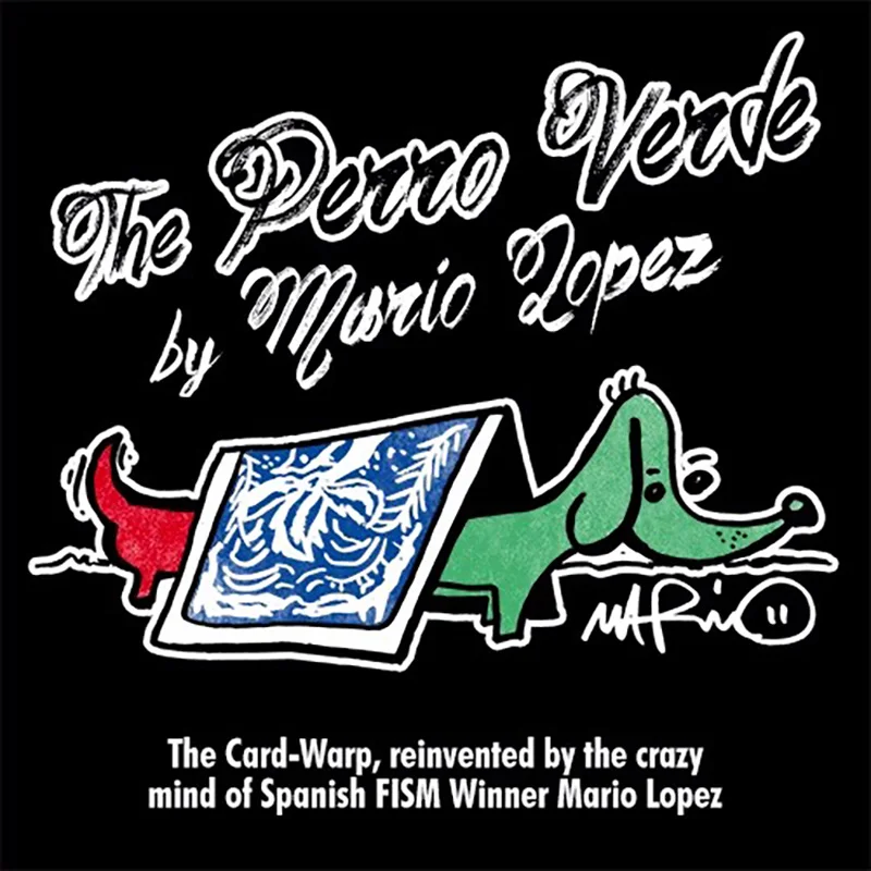 Perro Verde by Mario Lopez Magic Tricks Close up Street Illusions Gimmicks Prop Mentalism Poker Card-Warp and Color Change Magia