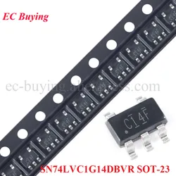20pcs/10pc SN74LVC1G14 SN74LVC1G14DBVR 74LVC1G14GV SOT23-5 74LVC1G14 C14F SOT-23-5 SMD IC Integrated Circuit Chip New Original