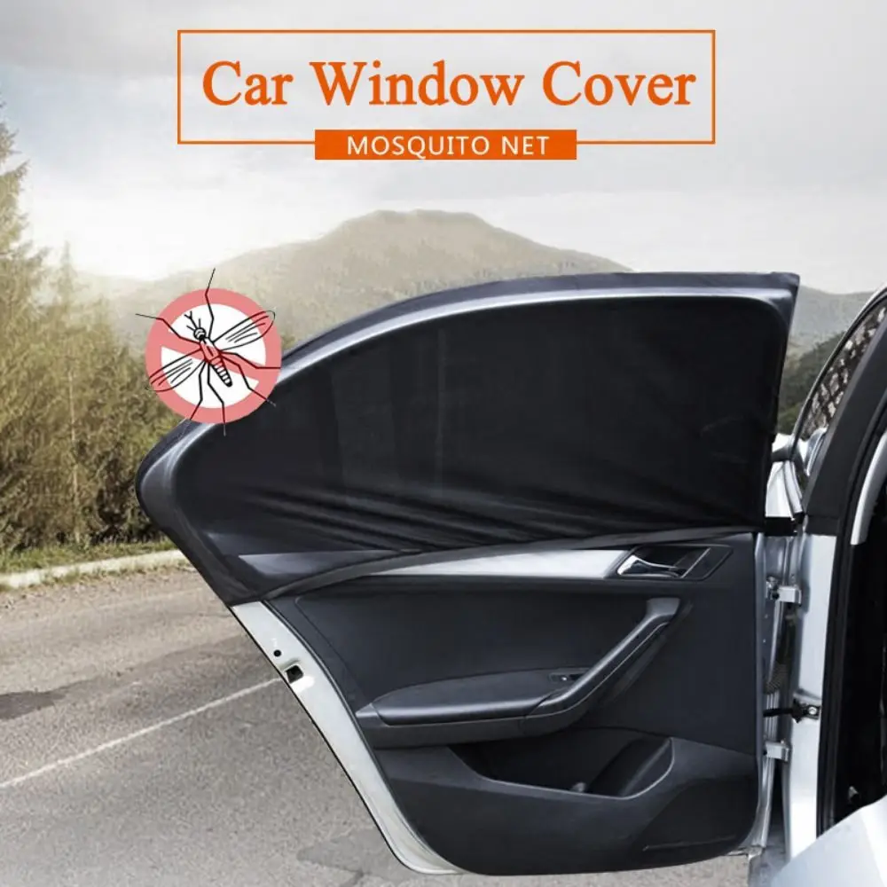 

4Pcs/Set Block Sunlight Car Window Cover Flexible Mesh Car Window Sunshade Black Anti-mosquito Car Side Window Sunshades