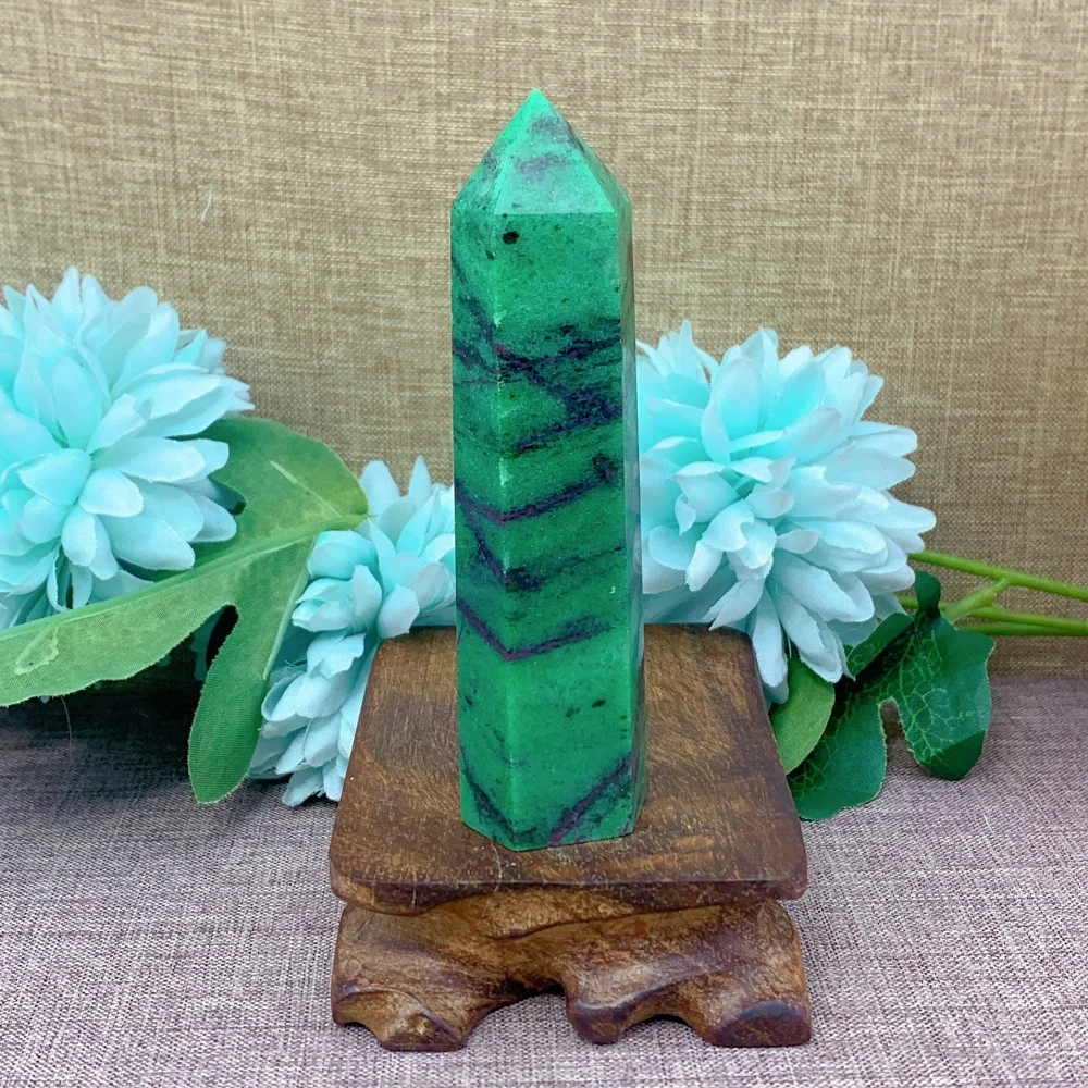 

Quartz Stone Natural Red Green Treasure Tower Point Healing High Quality Decorations Reiki Ornament Room Energy Gift