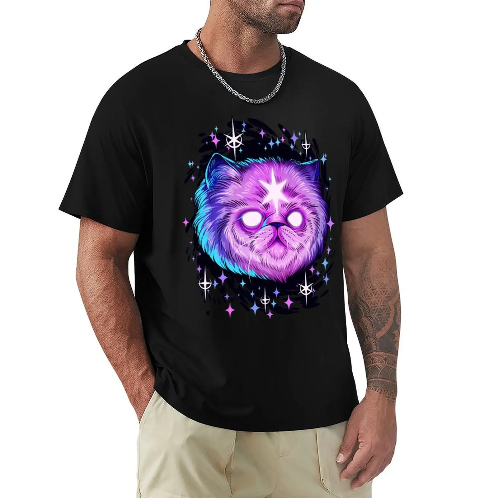 

Black Hole Cat T-Shirt Stretch Fabric Comfort T-Shirt