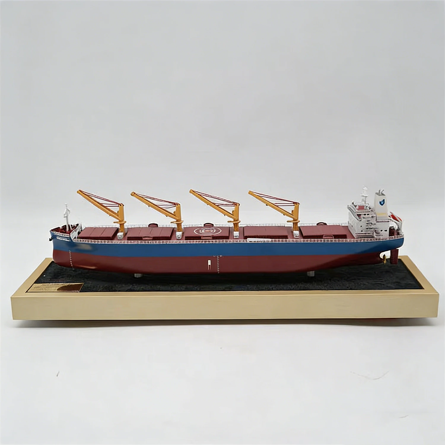 

1/1000 Simulation Bulk Carrier with Kerb Crane Model 35cm Meticulously Crafted Handmade Ships Static Model Ship Toy Ornament