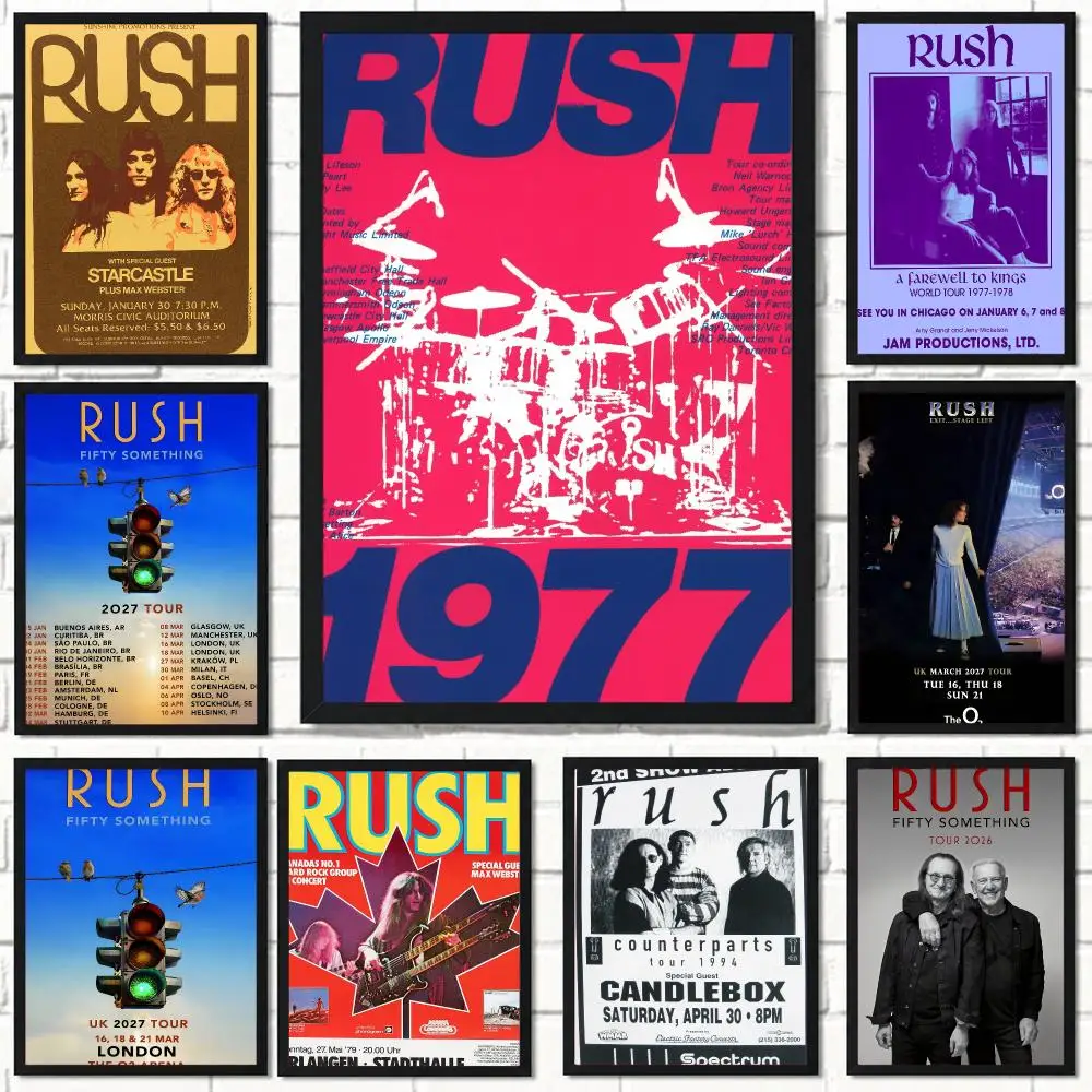band R-Rush-H Poster Self Adhesive Wall Decor for Modern Home Cafe Office and Bar