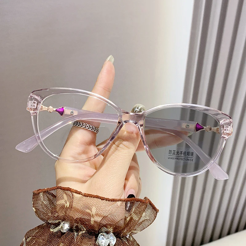 Color-changing Myopia Glasses Handsome Anti-ultraviolet Shading Near Sight Glasses Round Frame Women Short-sighted Eyeglasses