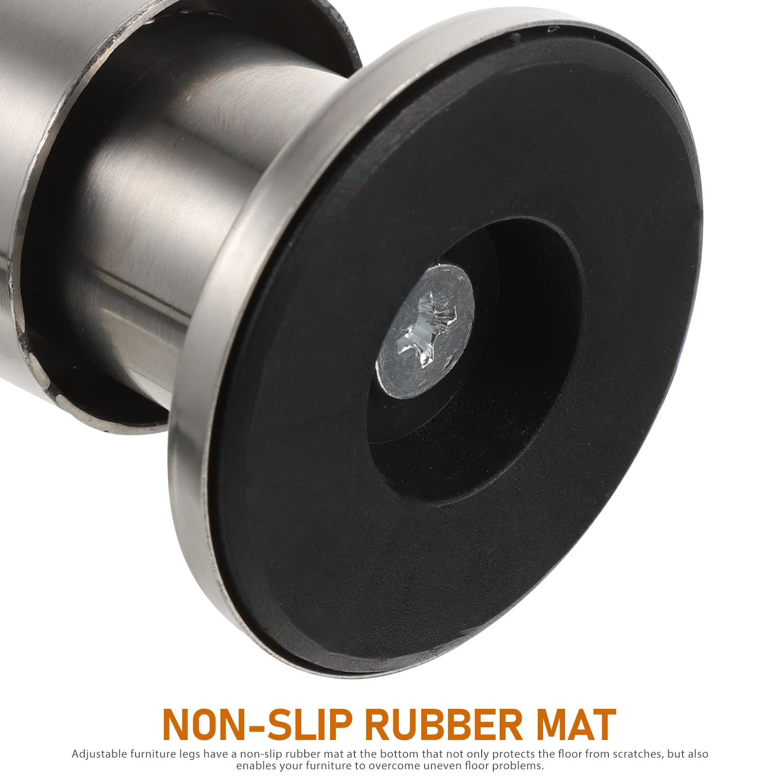 

4Pcs Adjustable Stainless Steel Foot Pads Strong Load Bearing Metal Furniture Legs for Cabinet Dresser Table Scratch Resistant