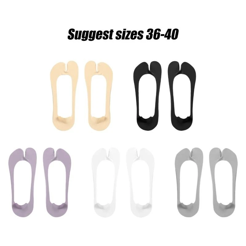 No Show Socks Split Toe Socks Tabis Socks Cotton Sandal Socks for Girls Women Antis Slip Flop Socks Low Cut Socks